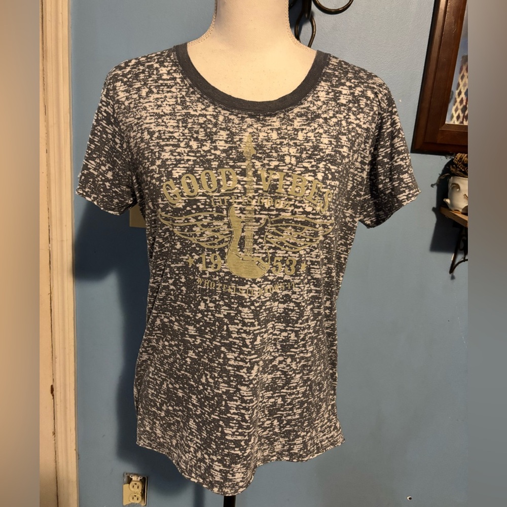 Life is good, Gray, lightweight, Good Vibes, T-Shirt